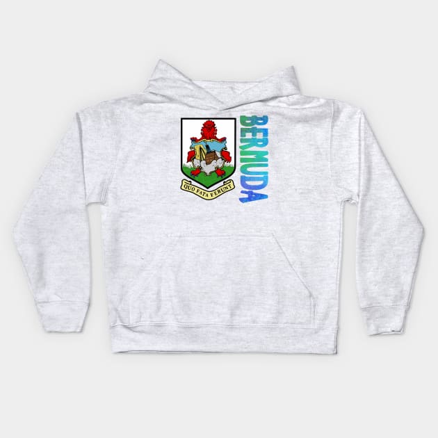 Bermuda Coat of Arms Design Kids Hoodie by Naves